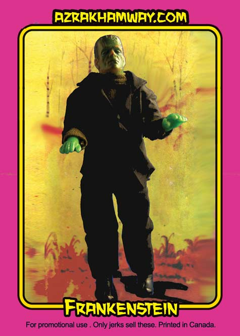 Azrak Hamway Frankenstein action figure trading card